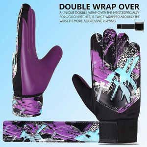 Gants de gardien de but en latex de haute qualité, imperméables, avec sangle de poignet réglable, design épaissi pour l'entraînement des adultes - Product Image 3