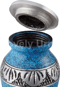 Aluminium Keepsake <b>Mini</b> Urns Set of 4 <b>Pcs</b> in a Velvet Box - Product Image 5