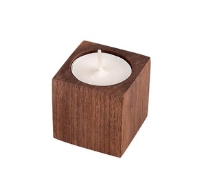 Vente en gros Bougeoir carré en bois pour les décorations de maison et d'hôtel Meilleure vente Bougeoir en bois à bas prix - Product Image 1