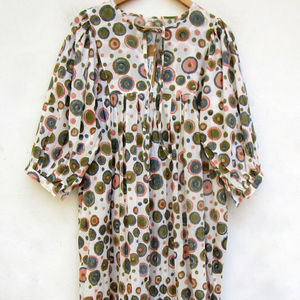 Cotton Block Printed <b>Dress</b> Women Wear Hand Block Printed Long <b>Dress</b> <b>Summer</b> Wear Casual Tunic <b>Loose</b> and Fit Comfortable <b>Dress</b> Set - Product Image 1