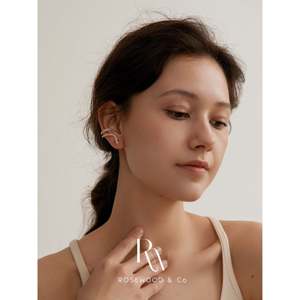 Orecchini a Serpente Placcati Oro Inossidabile con Zirconia, Orecchini a Drago Estetici, Orecchini a Perno Raffinati, Ear Cuff - Product Image 1