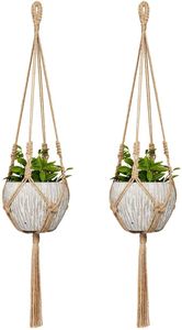Jardinière en corde macramé artistique pour suspendre un pot de fleurs, ajoutant un charme artisanal à l'intérieur de la maison - Product Image 3
