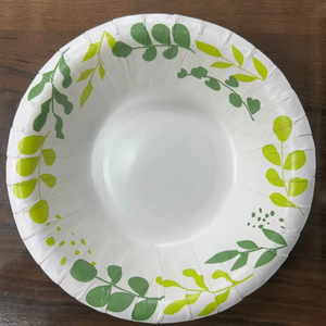 ฝาปิดชามกระดาษคราฟท์สีน้ำตาลรีไซเคิลได้เป็นมิตรกับสิ่งแวดล้อมภาชนะใส่ซุปสลัดแบบใช้แล้วทิ้งออกแบบเป็นลายนูนสำหรับทำไอศกรีมอินเดีย - Product Image 1