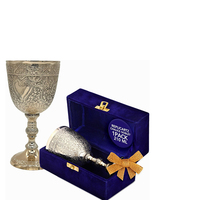 Calice en laiton vintage, gobelet royal, coupe médiévale gravée, cadeau Renaissance pour mariage, Noël, décoration haut de gamme