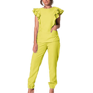 Trajes de verano de manga corta, uniforme acogedor de hospital de enfermería para mujeres, traje de fregado de calidad para enfermeras - Product Image 6
