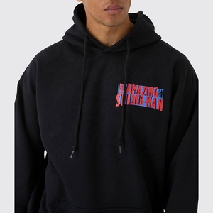 Sweats à capuche surdimensionnés personnalisés en polyester 100% pour hommes Sweat à capuche zippé uni avec capuche et découpe pour le printemps - Product Image 5