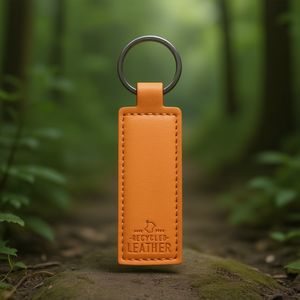 Portachiavi in Pelle Riciclata Noemix, Gadget Promozionali Sostenibili con Moschettoni - Product Image 3