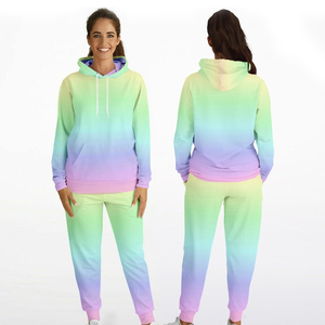 Unisex Custom Printed <b>Tie</b>-<b>Dye</b> Gradient Logo Tracksuit Rhinestone Sportswear & Athleisure with Plus Size Features Soft Fabric - Product Image 4