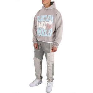 Oem Hoodie Manufacturers Custom High Quality Basics Heavyweight Full Zip up Thermal Puff Print Sudaderas Acid Wash Men Hoodie - Product Image 2