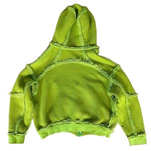 Vente en gros de sweats à capuche zippés personnalisés pour hommes surdimensionnés en détresse unisexe design élégant poids lourd fabriqué par des professionnels vente - Product Image 2