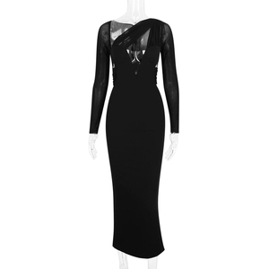 ชุดเดรสตาข่ายแฟชั่นใหม่ล่าสุด พร้อมลวดลายสั่งทำพิเศษ ระบายอากาศได้ดี สีพื้น ผ้าตาข่ายคุณภาพสูง ชุดเซ็ตตาข่ายสำหรับผู้หญิง - Product Image 4