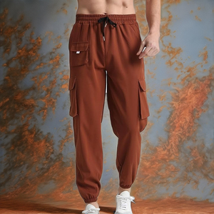 Nuevos pantalones casuales para hombre Pantalones de color sólido elásticos de moda de alta calidad Pantalones ajustados - Product Image 1