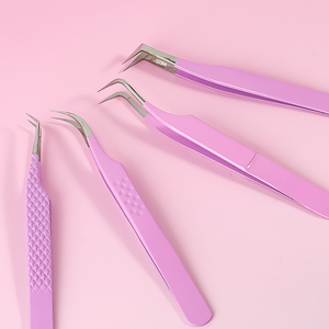 Pinzas de pestañas postizas con punta de fibra precisa para extensión de pestañas Mega volumen pestañas hacer ventiladores aislamiento de arranque herramientas de maquillaje de artista - Product Image 3