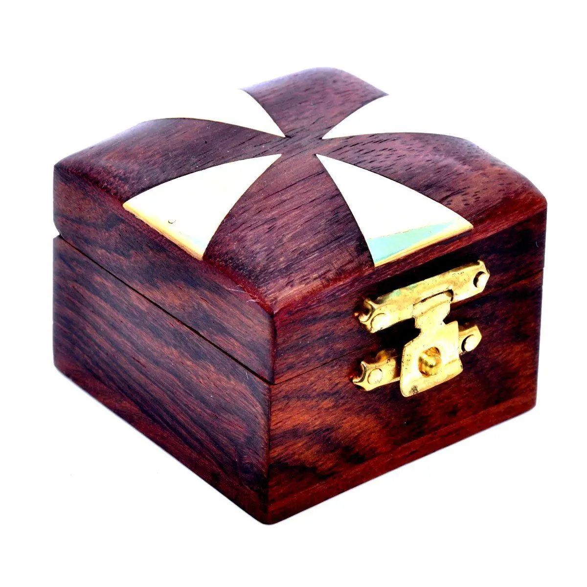 Luxury Wooden New Jewelry Box With Brass Work Best Quality Wooden Jewelry Box Hand Crafted Wooden Jewelry Box Brass Work By