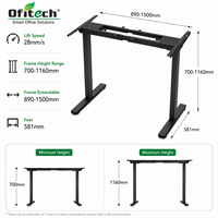 Table de bureau moderne pour entrepôt au Mexique, bureau exécutif réglable en hauteur, table d'ordinateur, mobilier de bureau, table assis-debout pour ordinateur