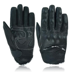 Gants de motocross en cuir légers à doigts entiers, respirants, à enfiler, unisexes, pour la conduite en extérieur - Product Image 2