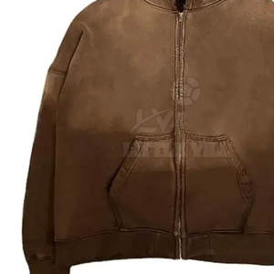 Survêtements en coton délavé personnalisés pour hommes, imprimé animal, antibactérien, best-seller, grande taille, design d'hiver, poids lourd - Product Image 6