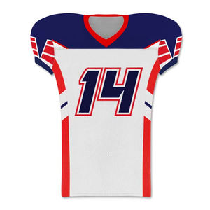 Maillot de football américain de qualité supérieure OEM, durable, avec logo de club, nom, numéro, drapeau, impression par sublimation, vêtements de sport pour jeunes à bas prix - Product Image 2
