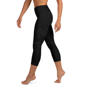 High Quality Elastic Active Wear Capri <b>Leggings</b> for Women Quick-Drying Mid Waist Workout Pants for Gym Solid <b>Pattern</b> - Product Image 4