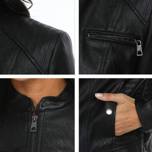 เสื้อแจ็คเก็ตหนังผู้หญิงทรงทันสมัย คุณภาพพรีเมียม ออกแบบมาเพื่อการสวมใส่ในฤดูหนาว สไตล์ลำลองและสวมใส่สบายตลอดวัน - Product Image 5