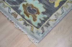 NOEUD RUG Tapis fait main persan argent/gris noeud turc Oushak tapis couleur tapis complet tapis 8x10 pieds tapis brodé - Product Image 2