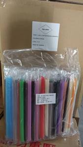 100% Recyclable PP <b>Disposable</b> Full Color Mix Straws-Individually <b>Wrapped</b> - Product Image 3