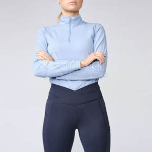 Ensemble d'équitation Collants de couche de base Collants de couche de base à manches longues pour femmes Hauts de compétition doux pour l'équitation Direct Factory - Product Image 2
