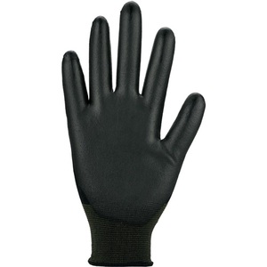 Safety <b>Gloves</b> Size 10 Black Polyamide with Soft Polyurethane ASATEX-Pack of 12 - Product Image 3