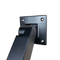 ZSZIndustry acier inoxydable 304 Satin noir moderne mural carré bride réglable mains courantes balustrades chaudes mains courantes