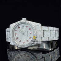 Montre mécanique de luxe pour femme, dernière collection, boîtier en acier inoxydable, verre analogique, pierres en moissanite, diamants de clarté VVS