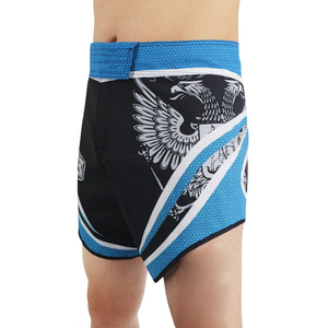 Men's Polyester/Cotton Sublimation Printing Customizable Martial Arts Training Shorts for Kickboxing Boxing MMA BJJ <b>Grappling</b> - Product Image 2