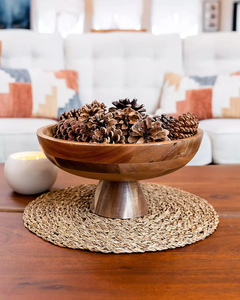 Ensaladera de madera de acacia hecha a mano al por mayor, Frutero de cocina y comedor hecho a mano en Vietnam - Product Image 4