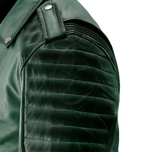 Oblique Zipper Windproof Fashion Design Soft Men's Motorcycle Biker <b>Jacket</b> Styles <b>Sheep</b> <b>Skin</b> Leather <b>Jacket</b> Men - Product Image 6