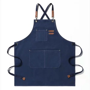 Custom Unisex Canvas Grill <b>Aprons</b> With Pocket Adjustable Durable Bartender <b>Apron</b> <b>Cross</b> <b>Back</b> <b>Apron</b> - Product Image 6