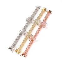 Bracelet à maillons papillon en argent sterling 925 plaqué LAX DIORE JEWELS, tendance pour femmes, avec moissanite, cadeau de mode pour les fêtes