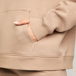 Wholesale Winter Cotton Korean <b>Ladies</b> Blank Gym <b>Long</b> Sleeve Tracksuit Tops Womens <b>Sweatshirt</b> Custom Front Logo Design Hoodie - Product Image 4