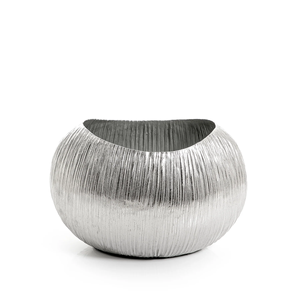 Vase à fleurs de designer en métal fait à la main Vase à fleurs décoratif pour la maison Vase de table en aluminium argenté Cadeau de mariage et pièce maîtresse - Product Image 5