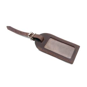 Etiquette de sac à bagages en cuir personnalisée avec logo Protection de la vie privée Etiquettes de nom de voyage pour bagages LLT-0093D de valise d'aéroport - Product Image 4