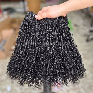 Tissage de cheveux humains Bouncy Curl Pure Vietnam, 100% cheveux humains bruts vietnamiens Pixie bouclés Grade 12a de haute qualité - Product Image 3