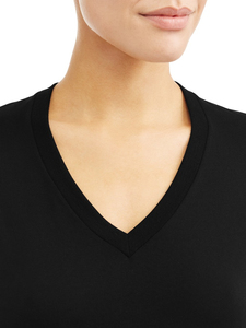 T-shirt basique décontracté pour femme, logo personnalisé, coupe ajustée, coton uni, élasthanne, col rond, manches courtes, extensible, doux, mince - Product Image 5