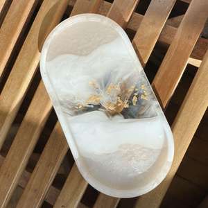 Bandeja de servicio de resina hecha a mano de calidad superior para uso en hoteles y hogares - Product Image 3