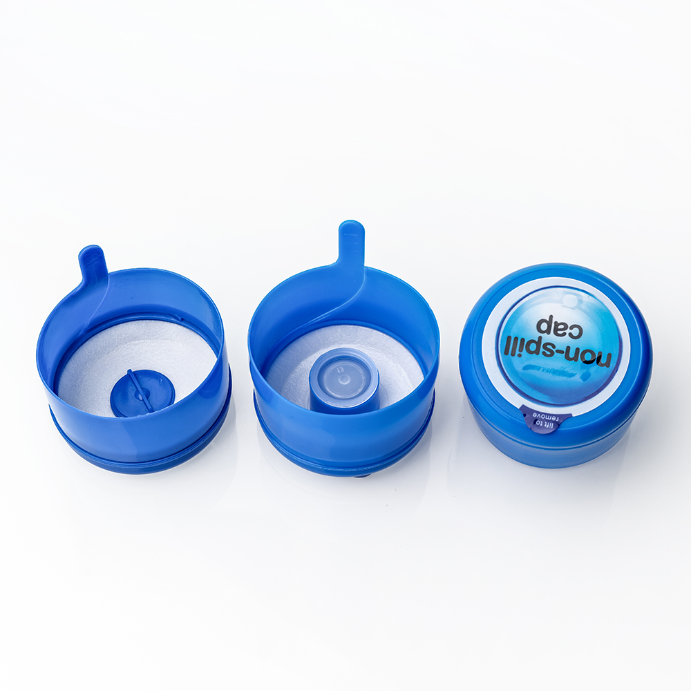 Low MOQ Custom Label 5 Gallon 15/20/30 Liter Tinplate Pilfer-Proof Anti-Dust Bottle Caps Blue White Lids Closures Free Sample