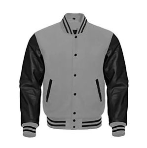 Veste universitaire personnalisée de style nouveau et de haute qualité, vente en gros de vestes universitaires personnalisées pour hommes avec manches en cuir, veste universitaire pour hommes - Product Image 4