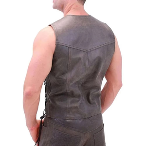 Chaleco de Cuero para Hombre, Estilo Motero, Impermeable, Ecológico, Cortavientos, Cómodo y Transpirable para Invierno 2025, Venta al Por Mayor - Product Image 6
