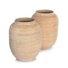 Vietnamese Supplier High Quality Good Round Rattan Weave Vase Suitable for Home Decoration - Product Image 2