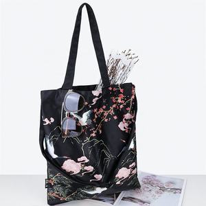 Bolsa de Mano Reutilizable Personalizada de Lona Rpet de Moda para Mujer con Cremallera para la Vida Diaria y Compras en el Supermercado - Product Image 4