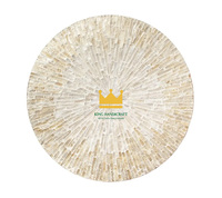 Grossiste Assiettes de présentation en nacre incrustées pour dîner et fête Vaisselle rustique Vaisselle Décoration Napperon