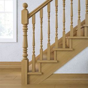 Best Seller 4500 Newel Post Custom White Oak Design Parte de escalera de madera maciza para construcción de escaleras para productos de Vietnam EFS - Product Image 5
