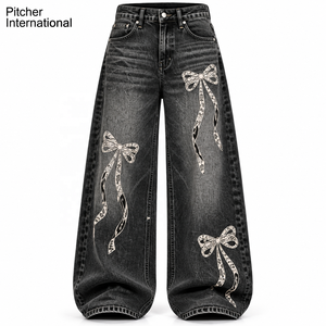 Wholesale womens jeans Mom jeans Vintage wash jeans Private Label Supplier for US Boutique Brands Bulk - Product Image 5