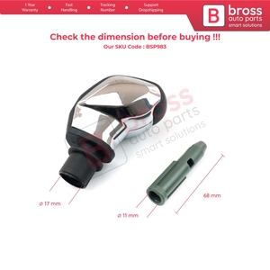 BSP983 ual Gear 5 Speed Shift Stick Knob <b>Styling</b> <b>Head</b> Chrome 96738471VV For - Product Image 5